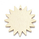 アルミペンダント  レーザーカットペンダント  太陽  ゴールドカラー  43x1mm  穴：3mm X-ALUM-T001-74G-1