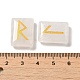 24 Stück rechteckige natürliche Quarzkristall-Runensteine G-K335-06A-3