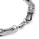 Комплект из ожерелья и браслетов из прямоугольной цепи из нержавеющей стали 201 с вакуумным покрытием PVD SJEW-G083-17EBP-3