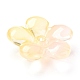 Bouchons de perles de verre peints au four transparents X-GLAA-A002-03-4