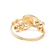 Brass Beaded Finger Ring RJEW-JR00516-6