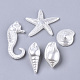 Colgantes de perlas de imitación de plástico abs con tema de océano marino OACR-N008-011-1