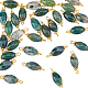 DICOSMETIC 30Pcs Natural Moss Agate Connector Charms FIND-DC0003-54-1