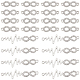 Dicosmetici 60 pz 2 stili lega di fascini del connettore del rhinestone di cristallo FIND-DC0001-39-1