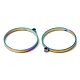 304 pendentifs ronds plats à lunette arrière ouverte en acier inoxydable STAS-Z040-04A-RC-2