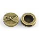 Tibetan Style Alloy Flat Round with Hand Slide Charms TIBEB-Q064-77AB-NR-1