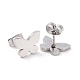 304 Stainless Steel Butterfly Stud Earrings for Women EJEW-G328-01P-2