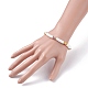 Bracelet extensible perles heishi coquillage blanc naturel BJEW-JB07266-01-3
