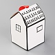 クリスマステーマギフトスイーツ紙折り箱  単語とリボンのラベル  クリスマスに飾る  家の形  ミックスカラー  33x17x0.1cm DIY-H132-02C-4