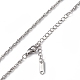 304 ожерелье из веревки из нержавеющей стали для мужчин и женщин NJEW-K245-010C-2
