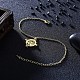 Brass Charm Bracelets BJEW-BB33778-4