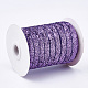 キラキラ輝きリボン  ポリエステル＆ナイロンリボン  紫色のメディア  3/8インチ（9.5~10mm）  約50ヤード/ロール（45.72メートル/ロール） SRIB-T002-01B-12-2