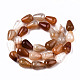 Chapelets de perles en agate naturelle craquelée G-T131-32-2