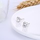 Exquisite 925 Sterling Silver Cubic Zirconia Stud Earrings EJEW-BB20115-5