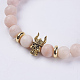 Natural Pink Aventurine Beads Stretch Bracelets BJEW-E325-G01-F-2