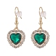 Alloy Rhinestone Heart Dangle Earrings EJEW-JE05149-3