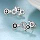 Attractive Bubble Tin Alloy Czech Rhinestone Enamel Stud Earrings EJEW-BB04048-01P-4