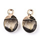 Faceted Glass Charms GLAA-N040-007A-3