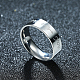 Los regalos del día de san valentín grabaron tú y yo anillos de pareja de acero de titanio para hombres RJEW-BB16362-7-5