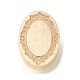 Cabeza de sello de latón con sello de cera chapado en oro AJEW-C031-01A-2