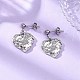 Серьги-гвоздики из текстурированного сплава в форме сердца EJEW-JE06810-1