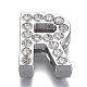 Alloy Letter Slide Charms RB-F034-01R-P-RS-1