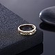 真鍮製マイクロパヴェキュービックジルコニア指輪指輪  薄緑  シャンパンイエロー  ゴールド  usサイズ7（17.3mm） RJEW-BB32079-C-7-3