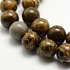 Chapelets de perles de jaspe dendritique naturelle G-E382-07-8mm-1