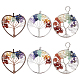 SUNNYCLUE 1 Box 6Pcs Tree of Life Charms 7 Chakra Stones Large Charm Handmade Natural Amethyst Quartz Wire Wrapped Crystal Germstone Chip Beads Charms Chakra Energy Charms for Jewelry Making Charm G-SC0002-36-1
