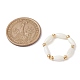 Anneaux extensibles en perles ovales en coquille naturelle pour femmes RJEW-JR00648-3