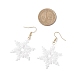 Серьги-подвески в форме снежинок из нержавеющей стали 304 EJEW-MZ00537-02-4