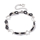 Alloy & Silicone Link Chain Bracelets BJEW-JB09984-02-1
