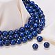 NBEADS About 180 Pcs 8mm Natural Blue Lapis Lazuli Beads Gemstone Round loose Beads Jewelry Making G-NB0001-03-5