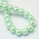 Backen gemalt pearlized Glasperlen runden Perle Stränge X-HY-Q003-6mm-04-3