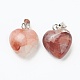 Подвески из натурального железистого кварца / гематоидного кварца G-I311-1-2