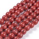 Opaque Baking Painted Glass Beads Strands GLAA-L024-D-34-1