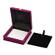 Boîtes à bijoux en velours motif fleur rose X-VBOX-O003-04-4