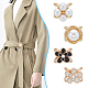 Wadorn 8 Uds 4 estilos plástico imitación perla y esmalte flor bufanda hebilla anillos conjunto AJEW-WR0001-73-5