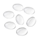 透明な楕円形のガラスカボション  透明  14x10x3mm GGLA-R022-14x10-4