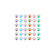 Dicosmétique 60 pièces 6 couleurs perles de patte de chat perles d'empreinte animale perles d'empreinte de patte de chiot de chien perles acryliques opaques perles à petits trous 1.6mm perles acryliques mignonnes pour la fabrication de bijoux SACR-DC0001-05-6