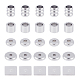 DICOSMETIC 100pcs 5 Styles Stainless Steel Assorted Spacer Beads Square Beads Flat Round Spacer Beads Column Beads Tube Spacer Beads for Bracelet Necklace Jewelry Making STAS-DC0003-16-1