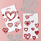 Plantillas de troqueles de corte de acero al carbono con forma de corazón para el día de San Valentín DIY-WH0309-1554-2