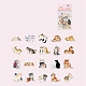 40 個のかわいい猫ペット防水自己粘着ステッカー  DIY スクラップブッキング用の子猫装飾デカール  フォトアルバムの装飾  ココナッツブラウン  45~50mm PW-WG20115-06-1