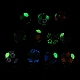 Светящиеся в темноте круглые бусины из полимерной глины CLAY-D007-03-3