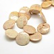 Lentil Natural Crazy Agate Beads Strands G-P062-31-2