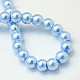 Cottura dipinto di perle di vetro perlato fili di perline rotondo X-HY-Q003-6mm-24-4
