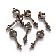 Pendentifs clés squelette en alliage de style tibétain X-TIBEP-20586-AB-FF-2