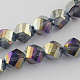 Chapelets de perles en verre électroplaqué EGLA-R031-6mm-18-1