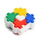 Puzzle Food Grade Eco-Friendly Silicone Focal Beads SIL-H005-01-2