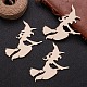 Witch Shape Halloween Blank Wooden Cutouts Ornaments WOOD-L010-04-6